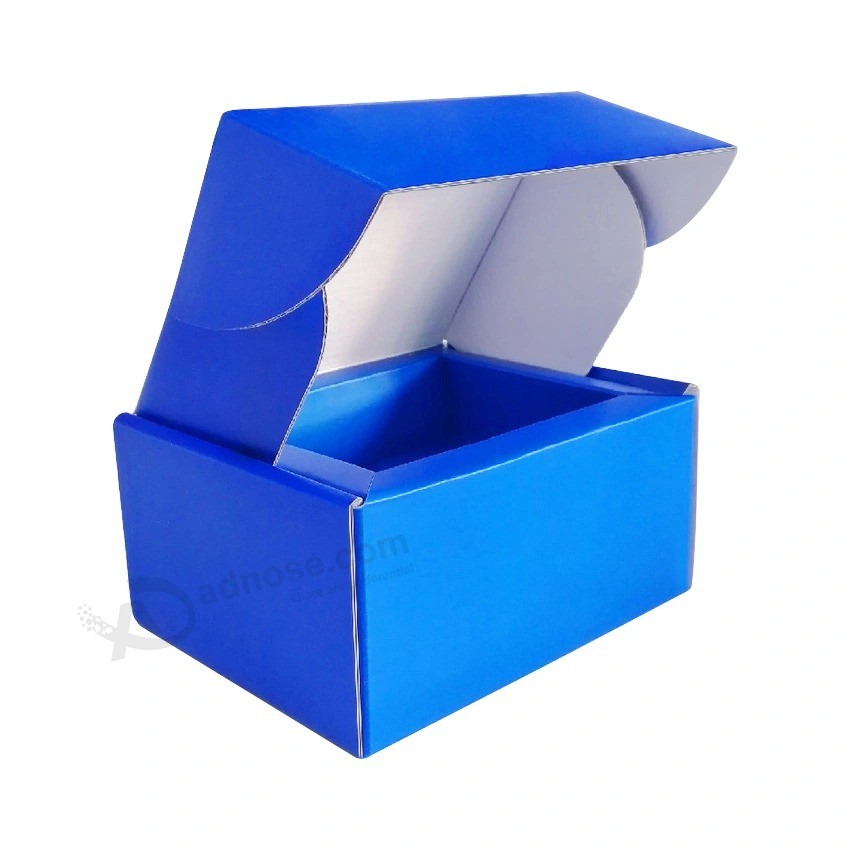 供应商批发定制蓝色可折叠彩色印刷电子产品包装插入瓦楞纸包装运输纸箱用于电话/耳机/