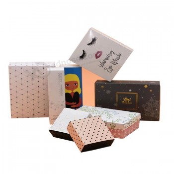 Emballage en carton de papier d’art OEM recyclable Petite boîte en papier cosmétique pliante avec impression UV