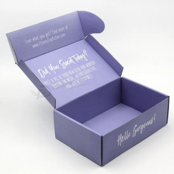 Оптовая заказная печатная почтовая коробка для доставки картонная бумага из гофрированного картона складна