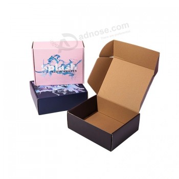 Manufacturer Cheap High Quality Custom Two-Sided Printing Color Cardboard Corrugated Gift Box Beauty Packaging Carton Box with Logo