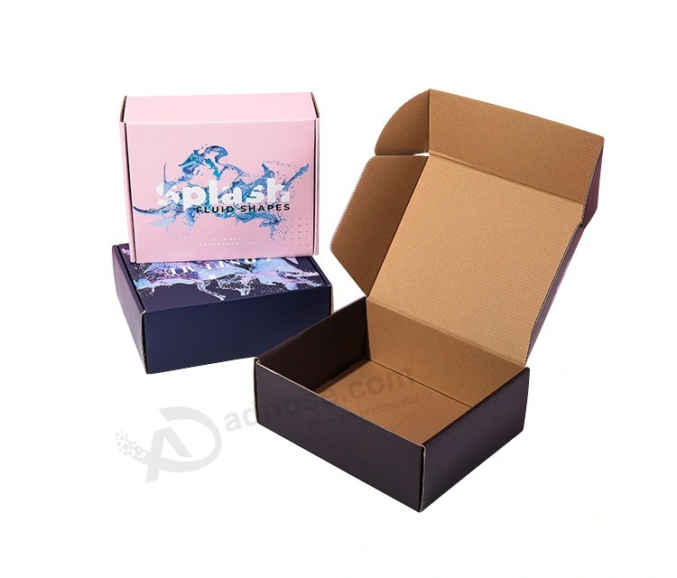 Hersteller billig Hochwertige benutzerdefinierte zweiseitige Druckfarbe Pappe Wellpappe Geschenkbox Schönheit Verpackung Karton Box mit Logo