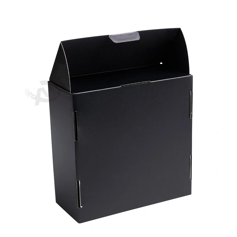 Tamaño personalizado Logotipo de impresión Espesor negro Aspiradora corrugada Embalaje Envío de cartón Caja de cartón de entrega con logotipo