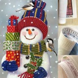 Low MOQ Eco Canvas Stoks Snowman Full Drill Diamond Painting Crystal Art Painting