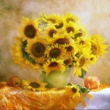 2020 hochwertige Eco Leinwand Sonnenblumen Vollbohrdiamantmalerei