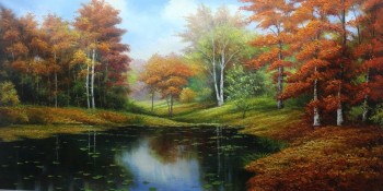 Paysage fait à la main Art mural moderne Toile Reproduction Peintures à l’huile