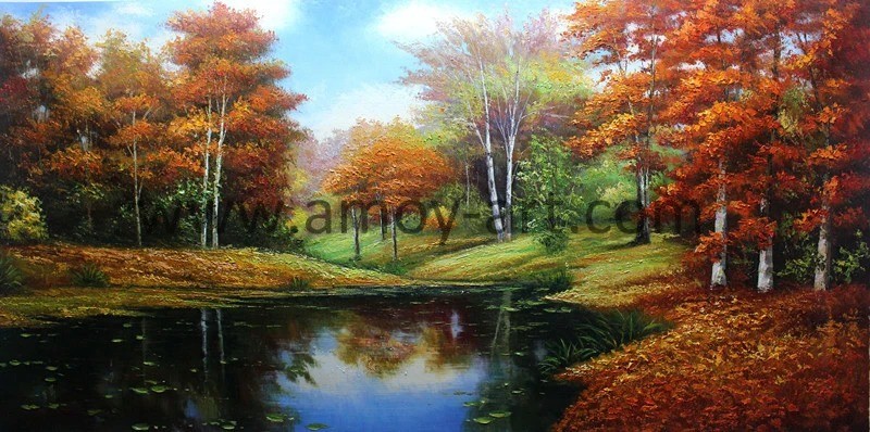 Handmade Landscape Modern Wall Art Canvas Reproduction Oil Paintings