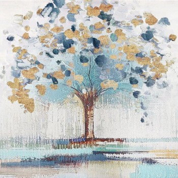 arte su tela. alberi di mele d'oro dipinti ad olio per la decorazione domestica. Ol-200701 dimensioni 36x36 pollici