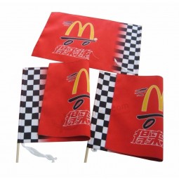 Hand waving digital hot sublimation printing interlayer  flag for cheers in sport events or election or celebration