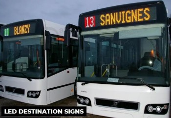 Panneau de signalisation de destination à LED pour système d’information des passagers