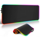 Logo personnalisé Micro tissé tissu éclairage lumineux RVB LED tapis de souris de jeu