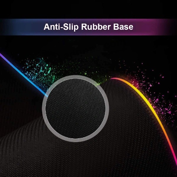 Aangepast logo Micro geweven doek gloeiende verlichting RGB LED gaming muismat