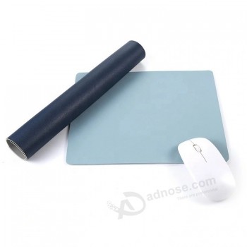 Tapis d’ordinateur de bureau à logo personnalisé de mode blanc Tapis de souris en cuir PU