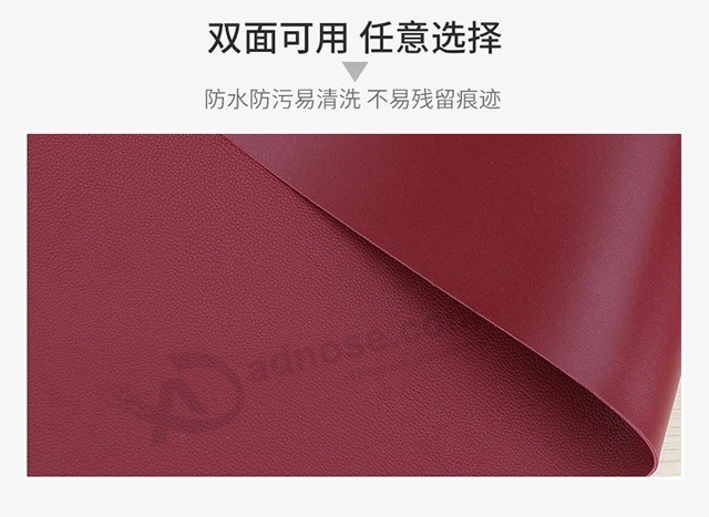 Logotipo personalizado de sublimação redondo couro PU impermeável mouse pad para escritório
