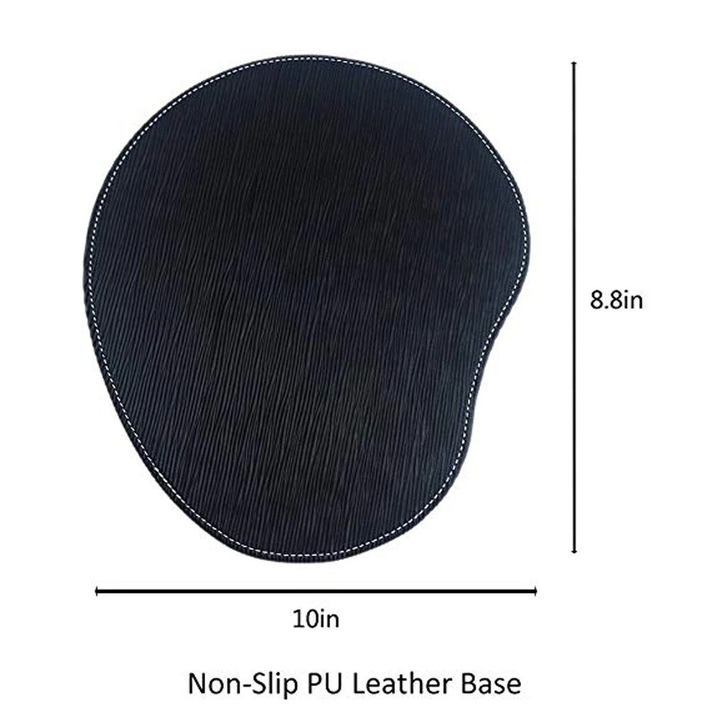Custom Logo Non Slip PU Leather Base Mouse Mat Wrist Support Mouse Pad