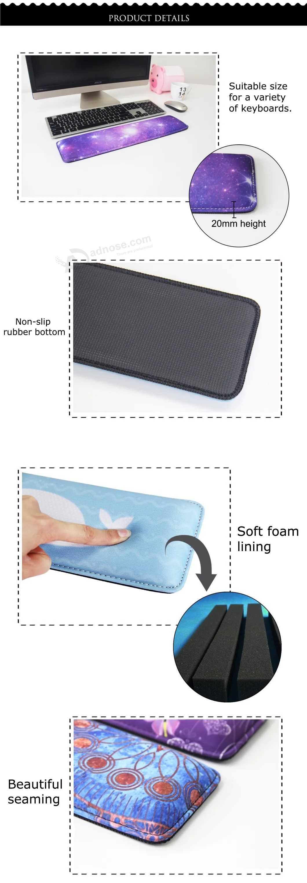 Mouse pad con logo personalizzato di alta qualità in due dimensioni