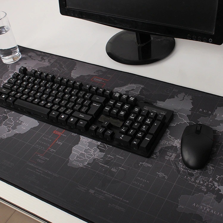 Large Custom Logo Printing Rubber Mousepad Promotion Gift Mouse Mat Gaming World Map Desk Mat LED RGB Mouse Pad Computer Accessories