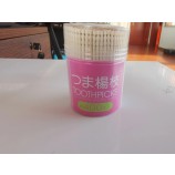 Cure-dent jetable en bambou de haute qualité dans une bouteille en plastique