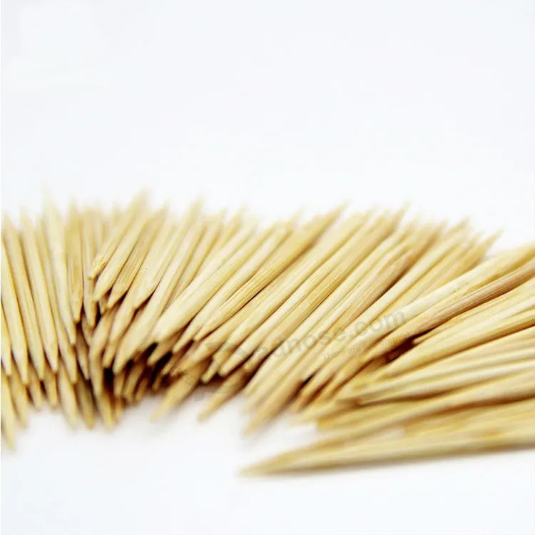 シンプルなデザイン中国製使い捨て竹対白樺つまようじ