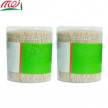 bamboe tandenstoker met dubbele punt van voedingskwaliteit in fles