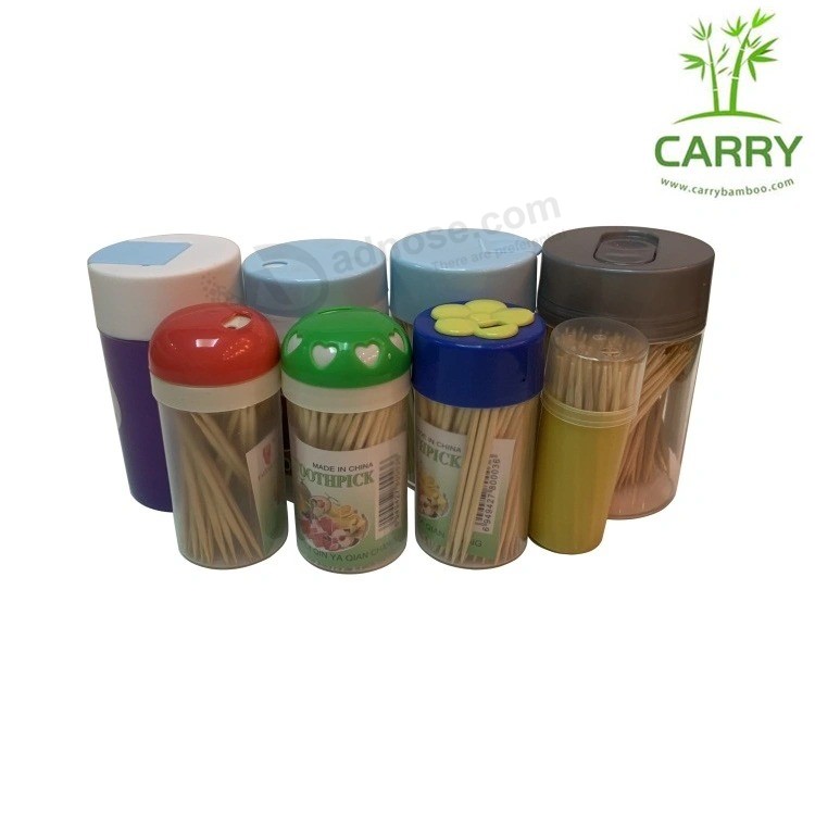 Heißer Verkauf Umwelt Einweg-Zahnstocher aus Bambus mit individuellem Etikett