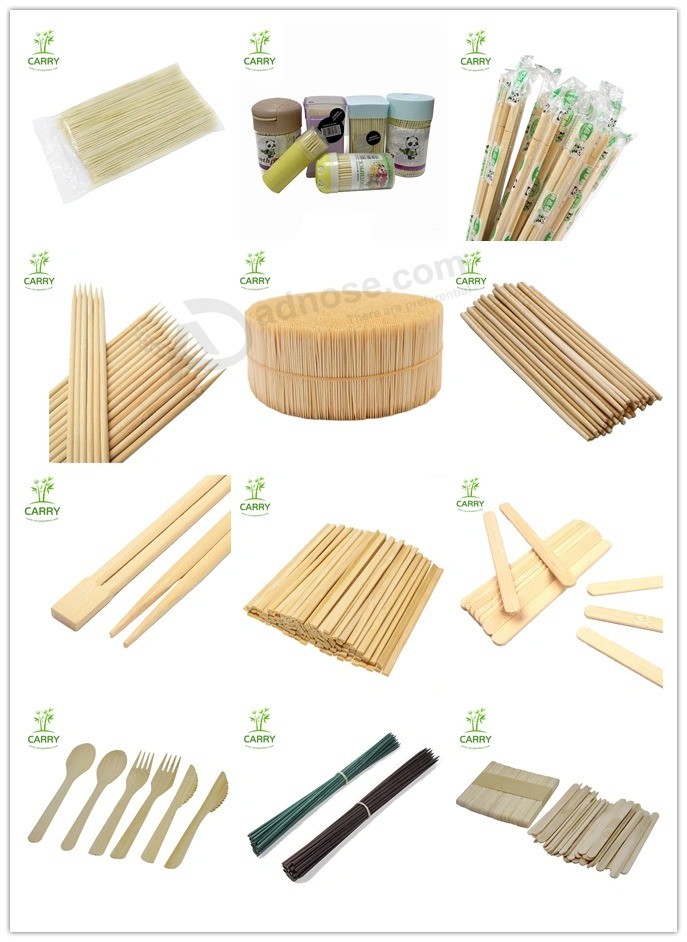 Palillos de bambú disponibles ambientales de la venta caliente con la etiqueta modificada para requisitos particulares