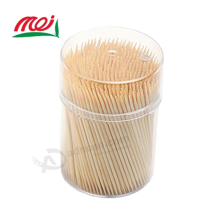 Пищевой стандарт 65 мм одноразовые дешевые брендовые стерильные вечерние бамбуковые зубочистки 10000ПК