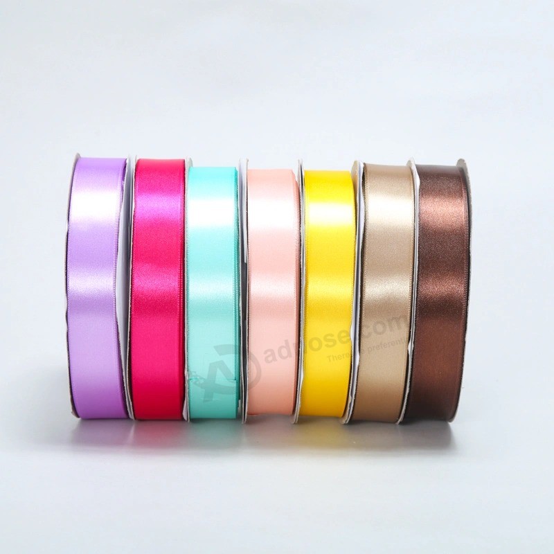 Wholesale high Quality polyester Satin ribbon for gift Box wrapping Food/Cake packing Flower decoration Christmas decorative Ribbon