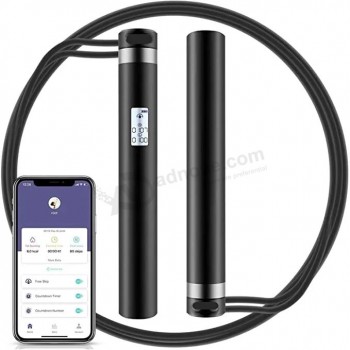 롤 줄넘기, APP 데이터 분석이 포함된 스마트 로프, USB 충전식 줄넘기 야외/실내 체육관, 조정 가능한 줄넘기