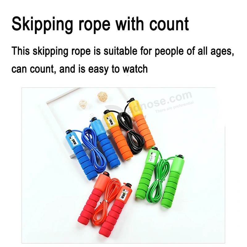 4 colors Fitness sports Jump adjustable Skipping rope with Count