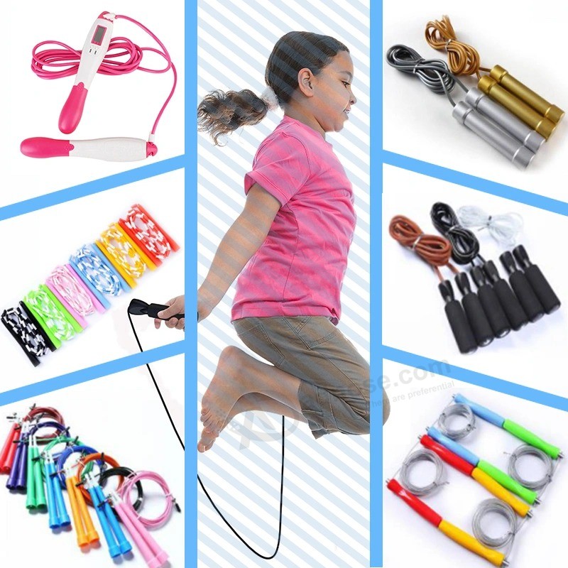 4 Colors Fitness Sports Jump Adjustable Skipping Rope with Count