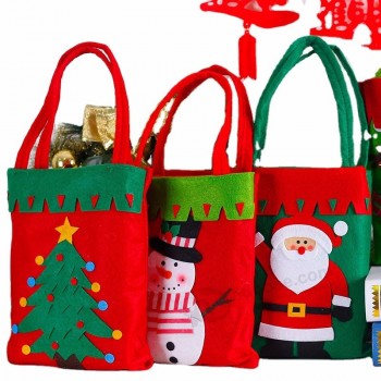 2020 feliz navidad suministros de decoración bolsa de regalo de navidad felpa para niños