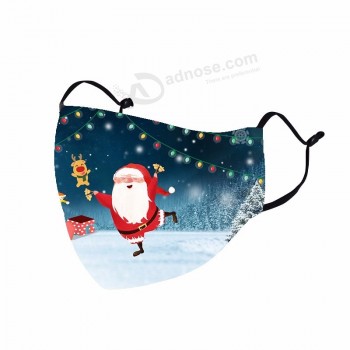 2020 Hot Sale afdrukken gezichtsmasker kerst ontwerp polyester geschenkmanden warp kerstcadeau voor kinderen