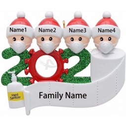 2025 Quarantine Personalized Survivor Family Tree Decoration Face Hand Sanitized Christmas Ideas Gifts