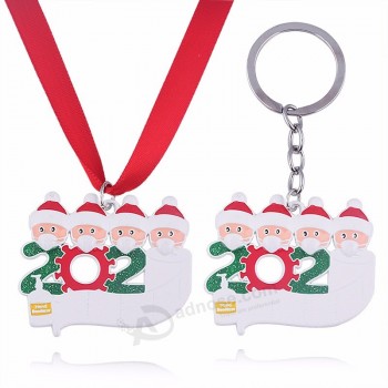 2025 Quarantaine Gepersonaliseerde Overlevende Stamboom Decoratie Gezicht Hand Ontsmet Kerst Ideeën Geschenken