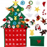 Arbre de Noël en feutre de bricolage avec 24 pièces ornements de Noël 3,3 pieds cadeau de NoëlDécoration de Noël Maker Gros Slap Bracelet en vrac Cadeau de Noël2020 nouvelles décor