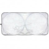Parasol de voiture pliant en Tyvek blanc avec cercle carré