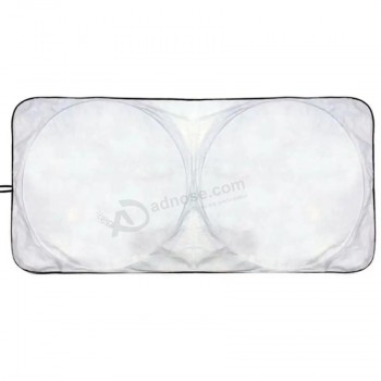 Parasol de voiture pliant en Tyvek blanc avec cercle carré