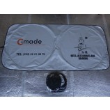 Logo personnalisé imprimé en tissu enduit d’argent pare-soleil de voiture