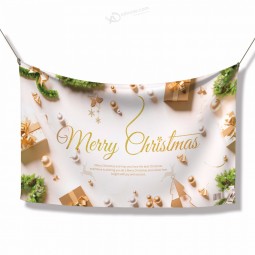 大型カスタムプリント屋外広告PVCフェンスメッシュメリークリスマスバースデーパーティーバナーグロメット付き