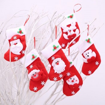 oemtailor Tessuto non tessuto 11cm-40cm Babbo Natale regalo Borsa calza natalizia per la decorazione