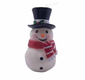 子供のためのBPA無料のカスタムプラスチックLED点滅雪だるまフィギュアおもちゃクリスマスプレゼント