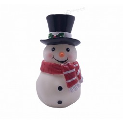 BPA free custom plastic LED flashing snowman figure toy Christmas gift for kids