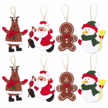 フェルトオーナメントセットフェルトクリスマスハンギング装飾品クリスマスギフトかわいいフェルトクリスマスオーナメント子供向け