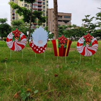 Golfkarton Kerstdecoratie snoep geschenkdoos vierdelige tuin gazon decoratie teken
