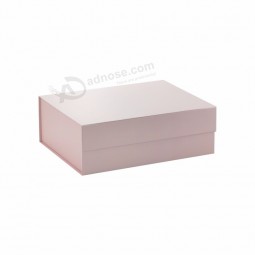 Logo personnalisé grand emballage pliable magnétique rose boîte cadeau pour l’emballage