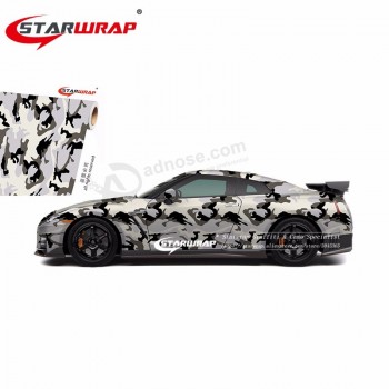 北極圏スノーカモフラージュビニールフィルムカモフラージュビニールラッピングカーステッカーバイクコンソールコンピューターラップトップス