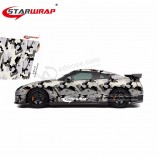 Arctique Neige Camo Vinyle Film Camouflage Vinyle Emballage Pour Voiture Autocollant Vélo Console Ordinateur Portable Skin Scooter Moto