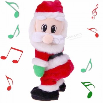 Shake the hip dancing chantant poupée électrique Père Noël Figurine jouets de Noël pour enfants