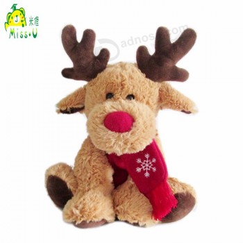 Fashionable Promotional Christmas Reindeer Plush Soft Baby Toy