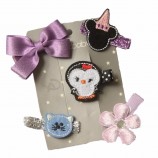 Nouvel An Noël Cadeau D’anniversaire Pour Les Filles Nouveau Design Bébé Fille Cheveux Accessoires Ornement 5pcs Set Couronne Fourrure Pinces à Cheveux avec Arc